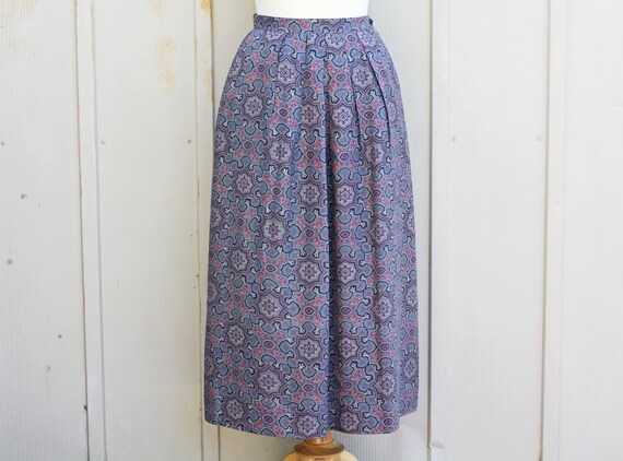 70s Psychedelic Skirt - Abstract Pastel Skirt - A