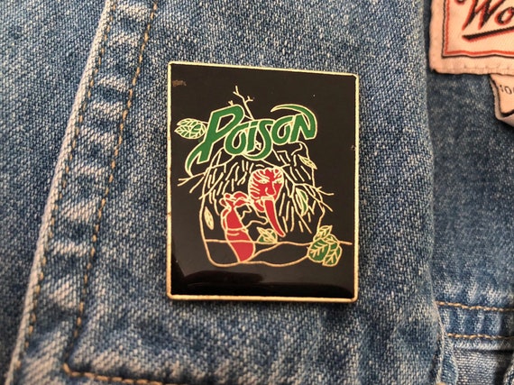 BANNED Album Cover Pin - Vintage Poison Pin - Open