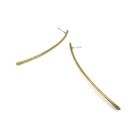 CHERYLE MOSIER, Solid Brass, Modernist Earrings, … - image 5