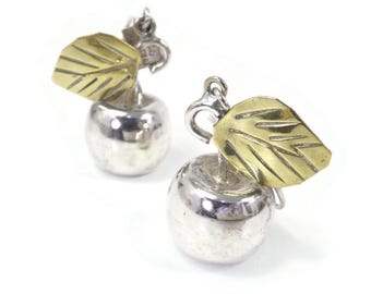 Boucles D'oreilles Clips Guy Laroche - Métal Doré Et Céramique Verte Craquelée - Occasion