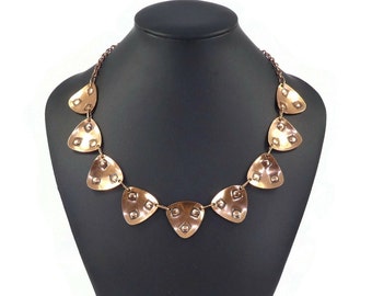 Vintage, Modernist Copper Necklace, Links, Lightweight, Chain