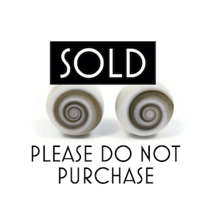 RESERVED FOR JF Vintage Sterling, Shiva Shell Earrings, Posts image 1