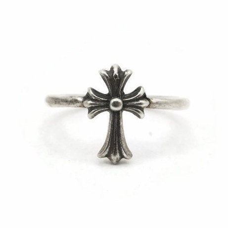 Vintage CHROME HEARTS, Cross Ring, Bubblegum, Sterling