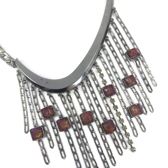 BCBGeneration, Chain Dangle Necklace, Netted Rhin… - image 3