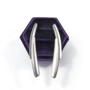 BREIL, Italian Modernist Earrings, Silver Tone, Posts, Signed
