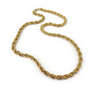 MONET, gedraaide touwketting, ketting, goudkleurig, gesigneerd
