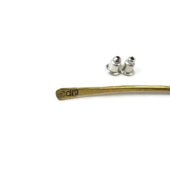 CHERYLE MOSIER, Solid Brass, Modernist Earrings, … - image 6