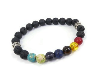 Collana Lunga JaipurJewels Con Perline Multicolori In Pietre Naturali Non Trattate, 20 Pollici - Foto 3