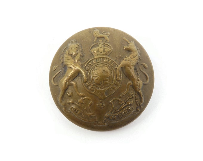 Vintage WW2 British Army Brass Button Lion Unicorn Etsy