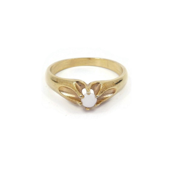 RESERVED FOR SS - Vintage Opal Ring, Gold Plate o… - image 2