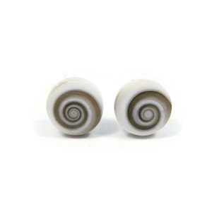 RESERVED FOR JF Vintage Sterling, Shiva Shell Earrings, Posts image 2