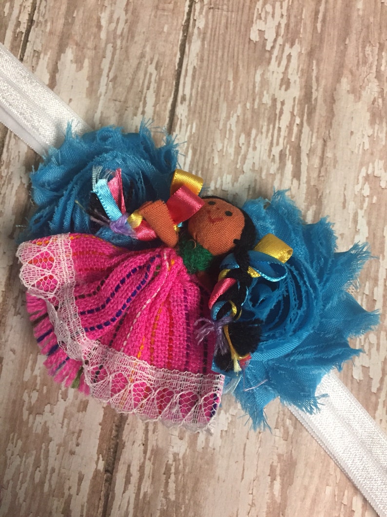 Handmade Doll Fiesta Party Cloth Doll Mexican Doll Fiesta Theme Headband