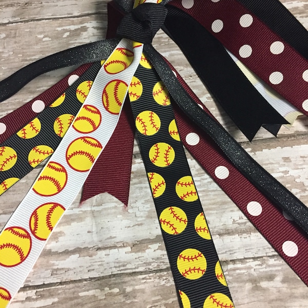 Softball Ribbon Etsy