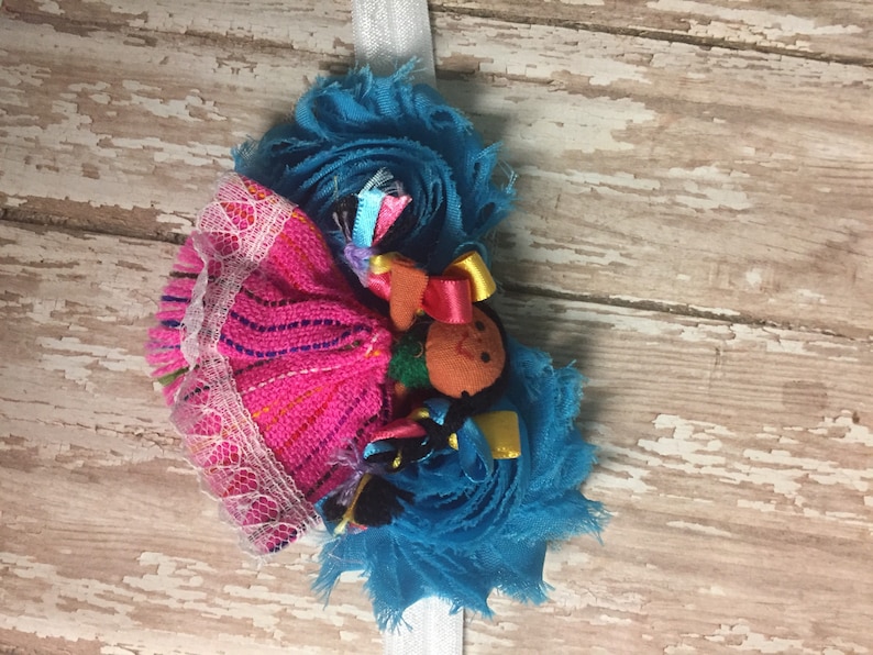 Handmade Doll Fiesta Party Cloth Doll Mexican Doll Fiesta Theme Headband