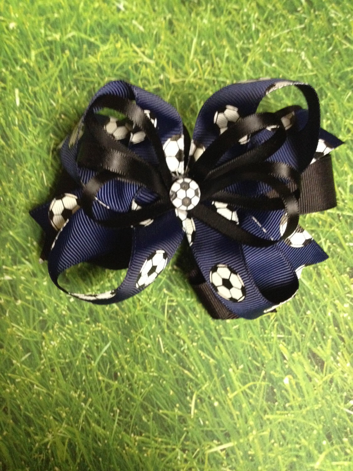 Navy Blue Soccer Bow, Soccer Bow, Team Orders, Fast Shipping, Available ...