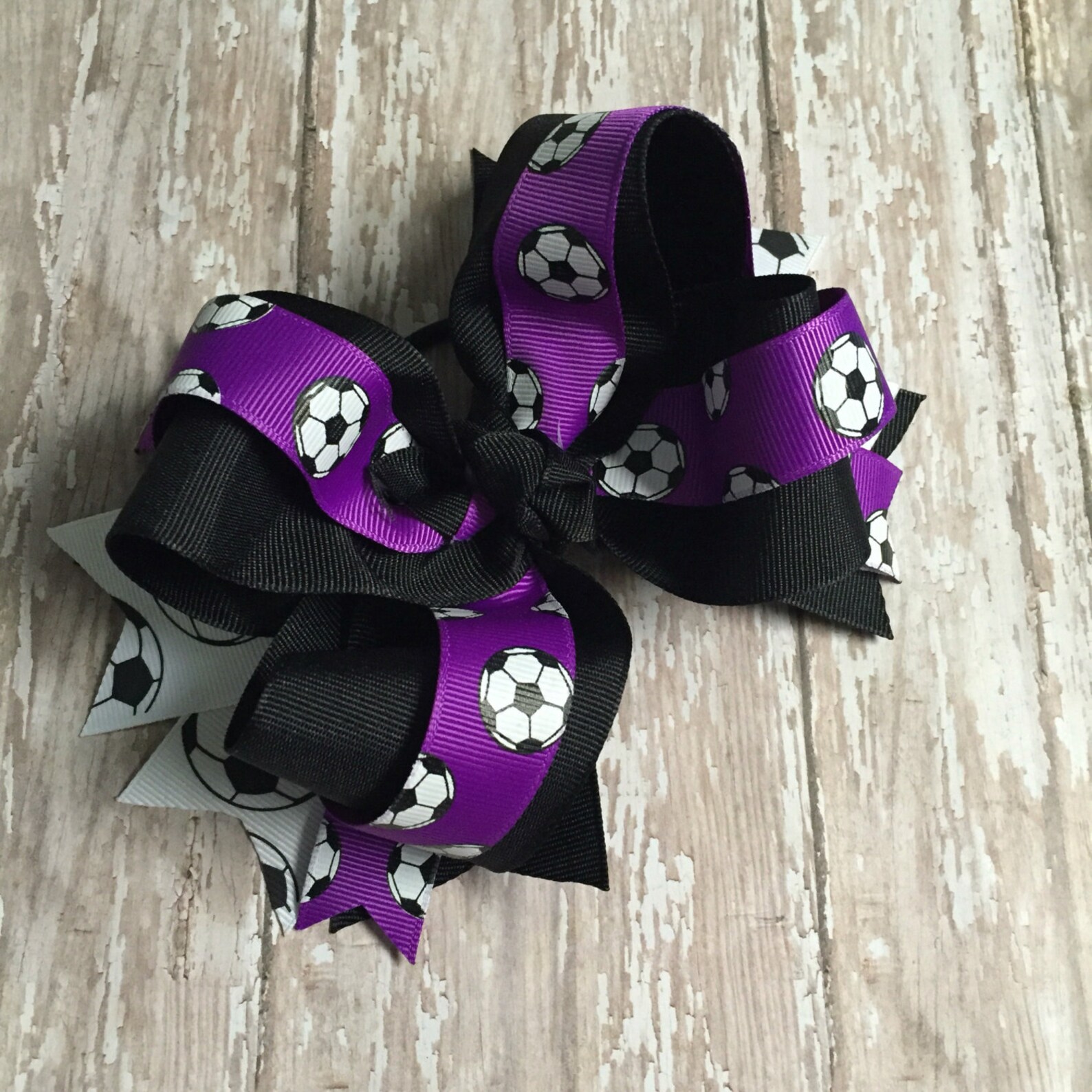 Soccer Bow Purple Bow Soccer Team Bows Soccer Ribbon Fast Etsy
