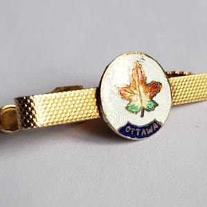Vintage Canada Ottawa - Maple Leaf Emaille Krawattennadel - Herrenschmuck - Herren Vintage Mode 125