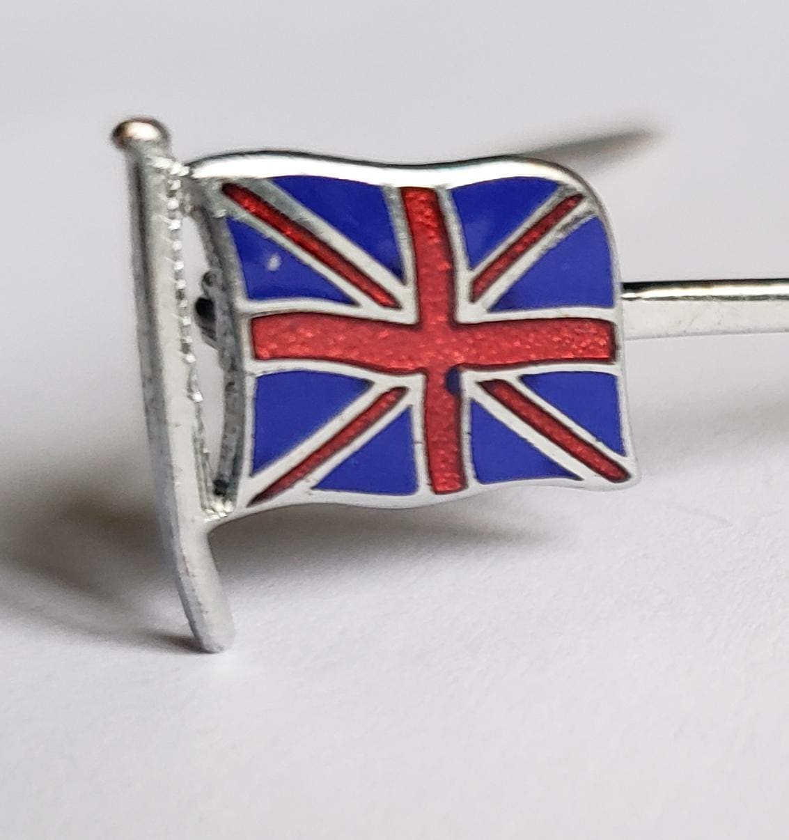 BROCHE vintage, Union Jack, sertie en résine