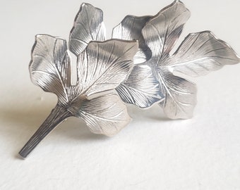 vintage Silver Leaf Spray Brooch - bijoux vintage - Cadeaux pour elle 57