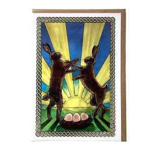 Ostara card, Eostre goddess,Spring Equinox, artist card, image 1