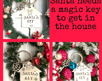 Santa’s Key with a bell, to prove he came, leave outside, Christmas Eve, Father Christmas,