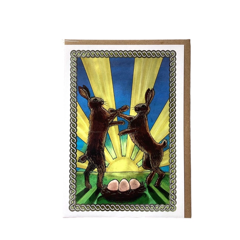 Ostara card, Eostre goddess,Spring Equinox, artist card, image 6
