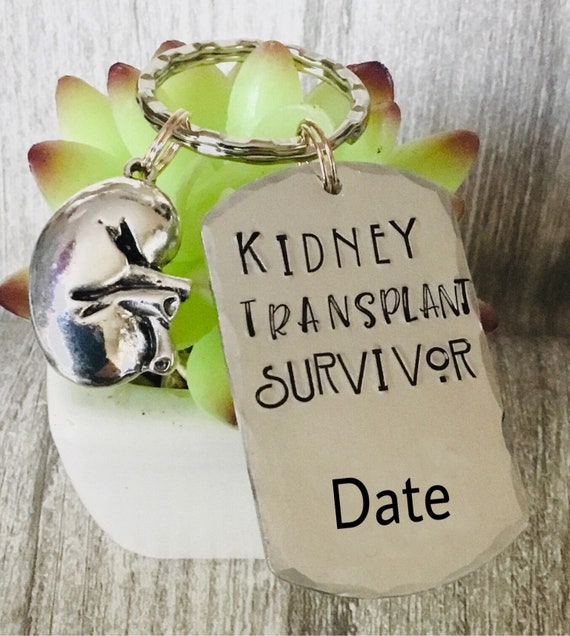 Kidney Transplant Survivor Keyring Kidney Donation Gift Date Etsy