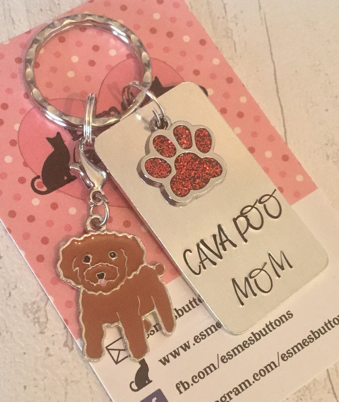 cavapoo keyring