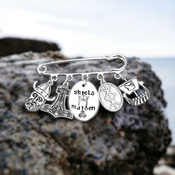 Spilla Kilt Prym In Ottone Dorato - Fermaglio Decorativo Per Kilt, Sciarpe E Accessori 76mm - Foto 5