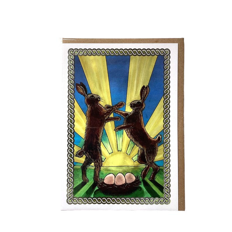 Ostara card, Eostre goddess,Spring Equinox, artist card, image 2