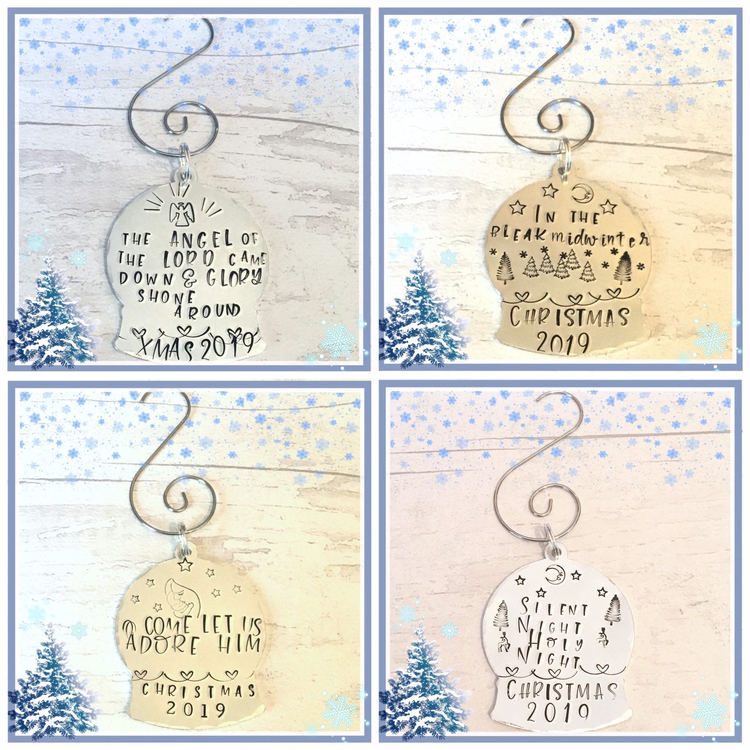 Snow Globe Christmas Tree Ornaments Personalised Gift