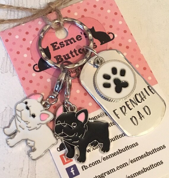 Keyring ANY MAN CAN BE A SPECIAL FRENCH BULLDOG DADDY Novelty Key Ring Gift