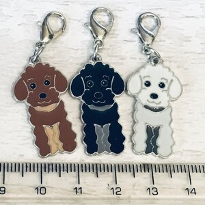 5 Poodle stitch markers for knitters and crocheters,knitting gift, crochet gift, NO BLACK image 3