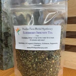 Elderberry Immune Support Tea | Herbal Tea | Organic | Immune Boosting | Colds | Flu