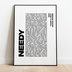 Lyric Poster - Needy