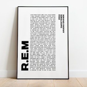 Lyric Poster - R.E.M