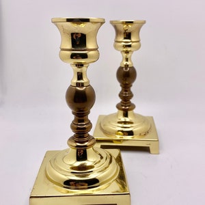 Vintage Brass Candlesticks | Taper Candle Holders