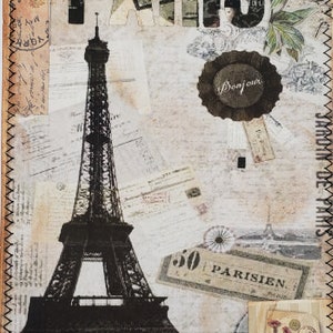 Nuova vendita primaverile Digital Eifel Tower Junk Journal Masterboard, Vintage Junk Journal Embellishments, Travel Journal Cards, Journal Tags