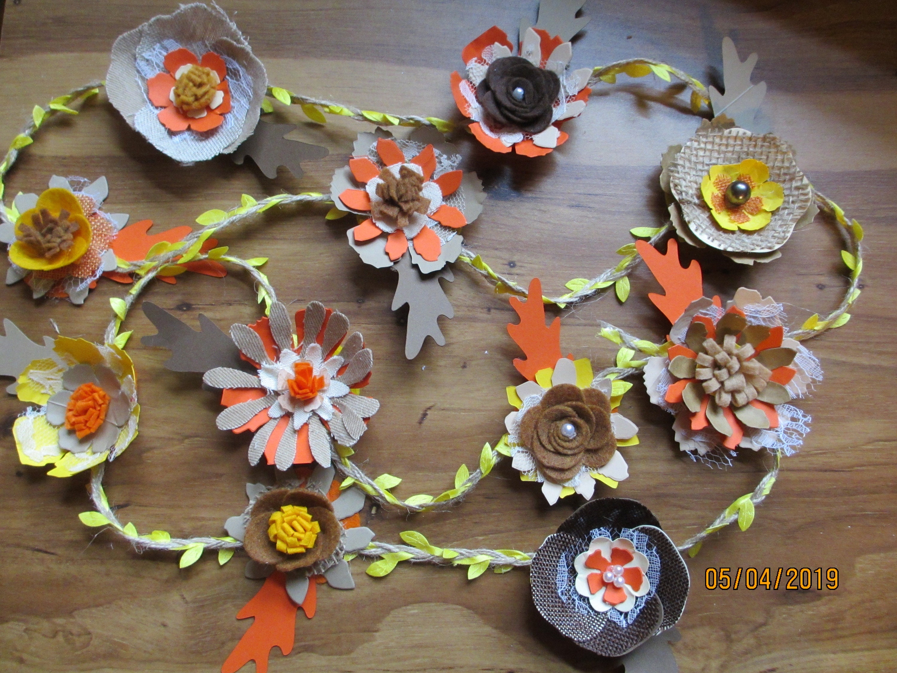 paper floral garland
