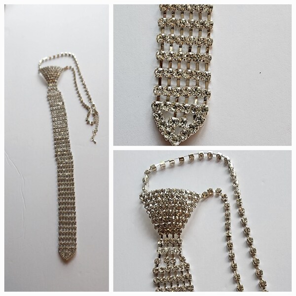 rhinestone necktie