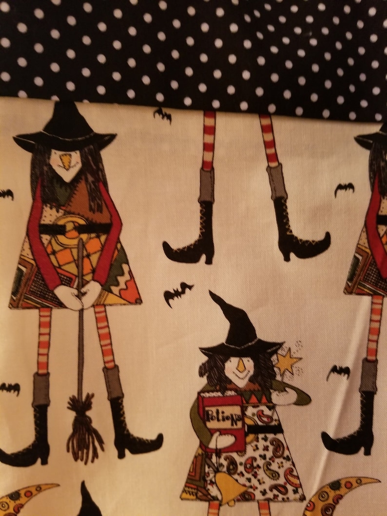 Witches Hat Fabric Trick or Treat Tote New Handmade Children/'s Trick or Treat Bag Teachers Fall Tote Bag Back to School Book Tote Bag