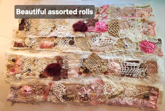 New Vintage Style Snippet Roll, Vintage Chic Junk Journal Snippet