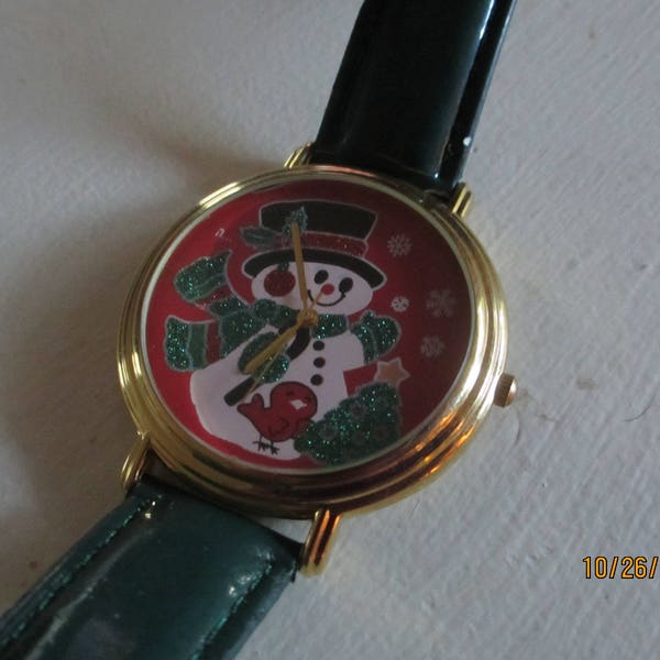 Unique Vintage Frosty the Snowman Watch, Vintage Watch, Collectors Frosty Snowman Watch