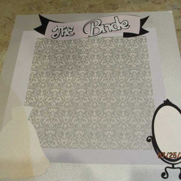 Completed Vintage Style The Bride Scrapbook Page