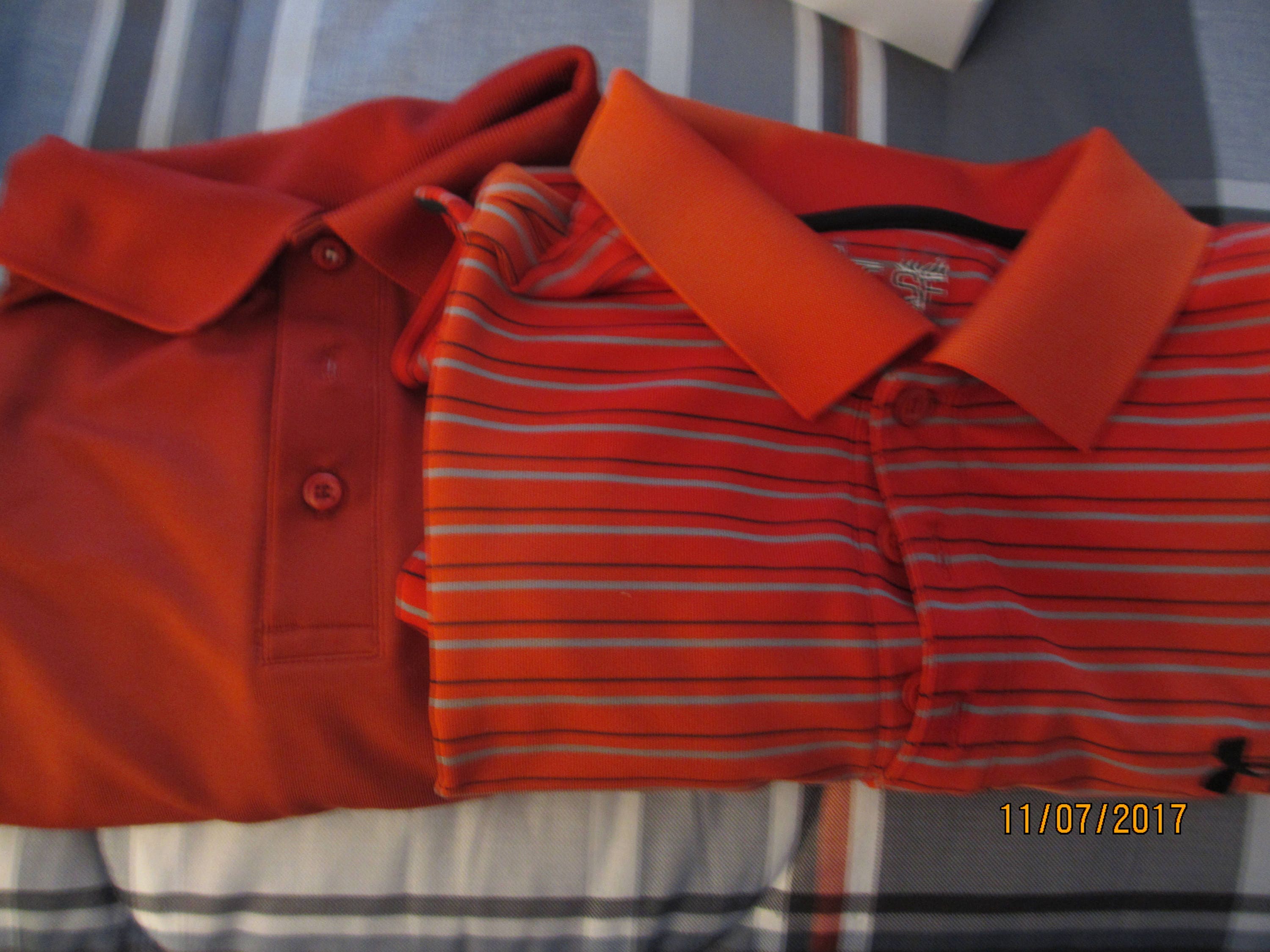 red under armour golf shirt