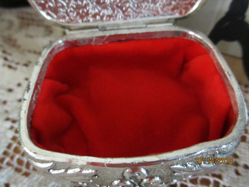 Stunning Vintage Silver Scroll Design Bridal Jewelry Box Etsy