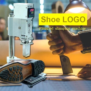 Complete Pro Shoe logo stempelmachine - Pas seal Bronzing Machine voor PVC Card lederen label Embossing stempel tool