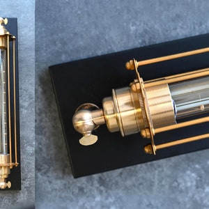 UL Custom made Brass Material edison style wall lamp Rare Vintage Gold metal Cage Wall Industrial Edison tube bulb Lamp Ceiling Retro Light