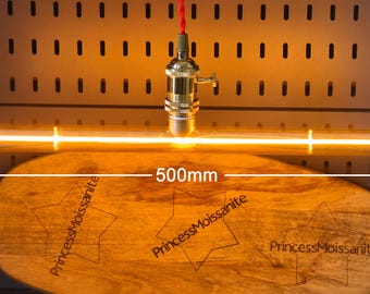 Super large Tube Amber LED Bulb 1800K Warm Glow | E27 Decorative Filament Lamp | 4W Soft Mood Light | 220V (Bulb Only) Café home restaurants