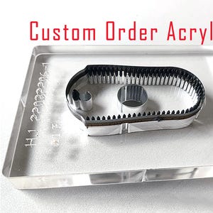 Premium Leather Crafting Tools  Acrylic Mount Steel Blade Knife Mold Transparent Steel Punch, Custom Leather Die Japanese Steel Rule Die